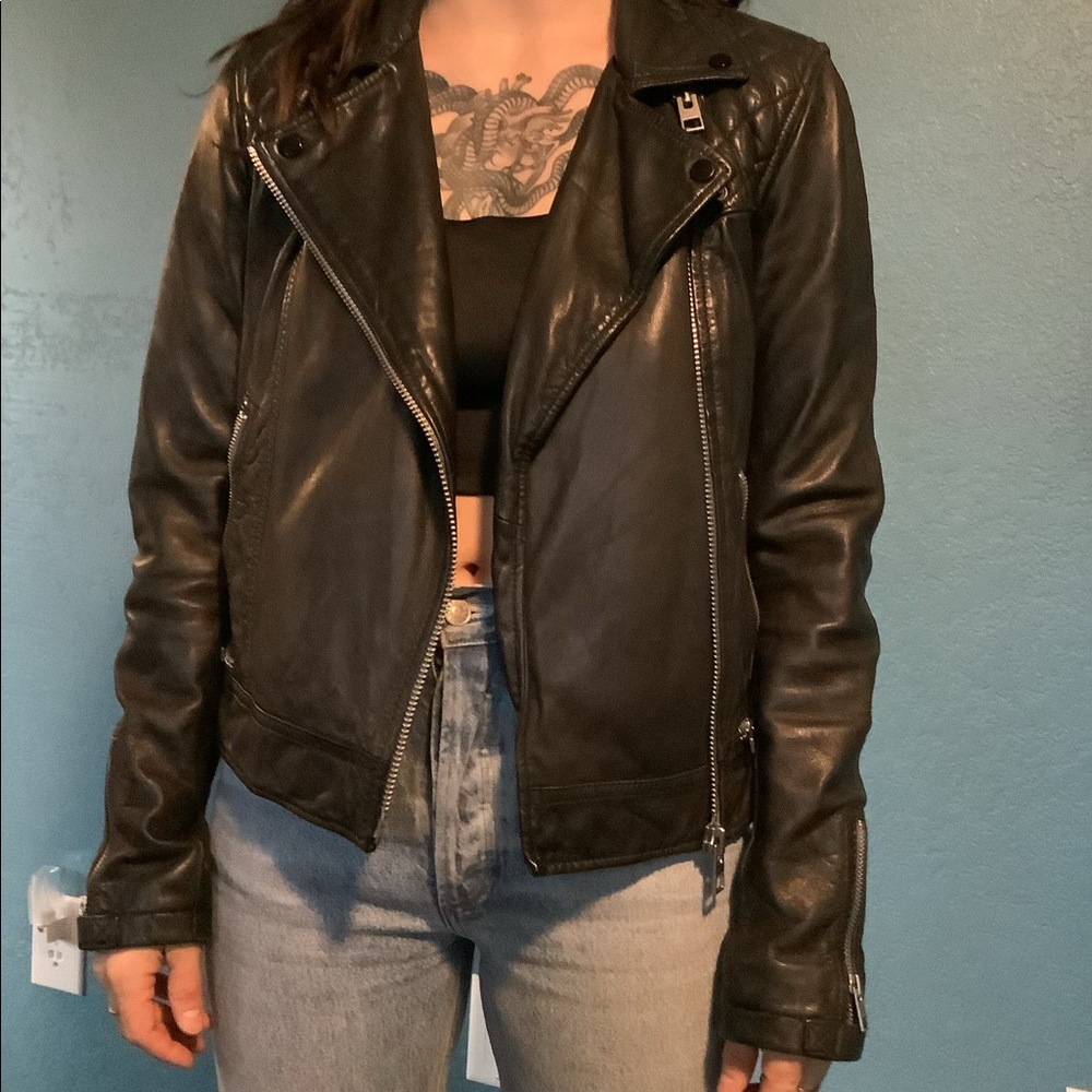 All Saints Genuine Leather Jacket